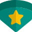 Double emblem with star insignia badge for high ranking officer icon