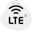 High speed LTE generation network and internet connectivity logotype icon