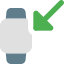 Modern smartwatch logotype with indication arrow layout icon