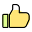 Like thumbs up button from popular social media icon