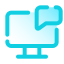 Chat di computer icon