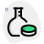 Research and development in a lab regarding the medicine icon