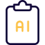 Advanced machine learning research checklist isolated on a white back icon