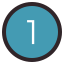 1 en círculo C icon