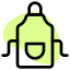 Apron as a chef's uniform to prevent mess icon