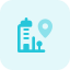 Corporate office location pin point logotype layout icon