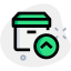 Shipping Box delivery with an upper arrow symbol icon