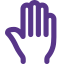 Five finger hand gesture for greeting or party voting symbol icon