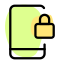 Mobile security lock to secure the data icon