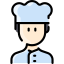 Cocinero de sexo masculino icon