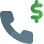 Mobile phone online order with dollar sign layout icon