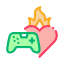 Burning Heart and Joystick icon