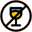 Alcohol forbidden for less than 18 years age restriction icon