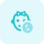 Baby girl infected with a coranavirus isolated on a white background icon