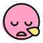 Sleepy or tired emoji with sweat drop icon