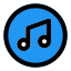 Music application with musical note icon layout icon