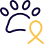 Wild animal affected with a Cancer disease icon