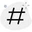 Hashtag sign used on social media websites icon