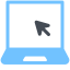 Laptop with cursor icon