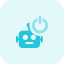 Power button of a robot isolated on a white background icon