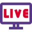 Live media content telecast available on personal computer icon