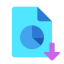 원형 차트 보고서 다운로드 icon