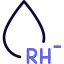 Negative type rh blood isolated on a white background icon