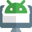 Desktop version of Android operating system isolated on a white background icon