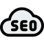 Seo service on a cloud server isolated on a white background icon