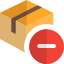 Remove parcel item from logistic website portal icon