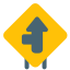 Intersect road from left towards front lane road signal icon