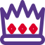 Royal kingdom crown with jewels embedded layout icon