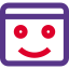 Website good ratings with smiling face emoji icon