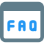 FAQ on a several website under landing page template icon