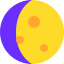 Lune gibbeuse croissante icon