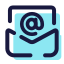 Brief mit E-Mail-Zeichen icon