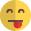 Tongue-out smiling emoji with eyes closed expression icon