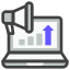 Laptop Growth icon