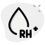 Positive type rh blood isolated on a white background icon