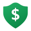 Shield With a Dollar Sign icon