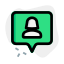 Businesswoman chat messenger application function layout icon