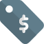 Dollar money label for shopping mall price tag icon