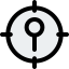 Unlock key hole isolated on a white background icon