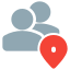 Users location of a remote working employee icon