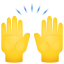 손들기 이모티콘 icon