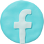 Значки Facebook в форме круга icon