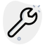 Wrench as a maintenance logotype for computer operating system icon