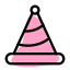 Birthday party conical hat for kids for celebration icon