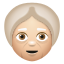 Old Woman Medium Light Skin Tone icon