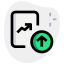 Line chart file uploaded on a company server icon